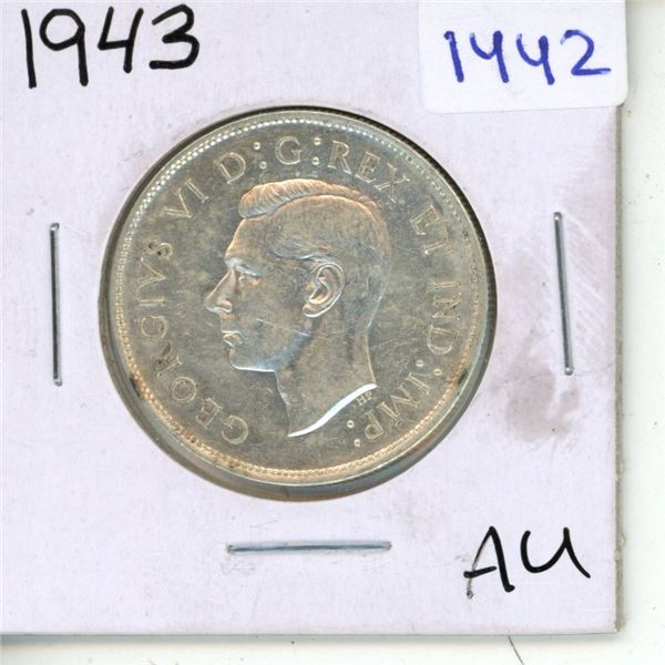 1943 Canadian Fifty Cent.