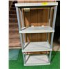 Image 1 : *OFFSITE* Plastic storage shelving 24”w x 12”d x 48” high with safety bra