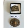 Image 1 : *OFFSITE* Rocky Mountain Elk Foundation and Pioneer 80th anniversary (ser. #014569) belt buckles