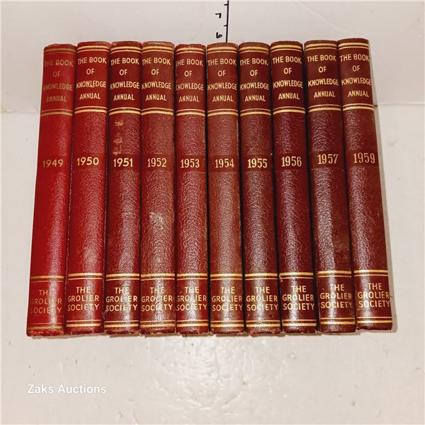 Set of 10 Years, The Book of Knowledge Annual - 1949-1959