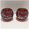 Image 1 : Hand Crafted Mosaic Glass Tealight Holders