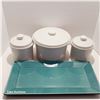 Image 1 : Three Ceramic Stew Pot With Lid & Long Rectangular Dish
