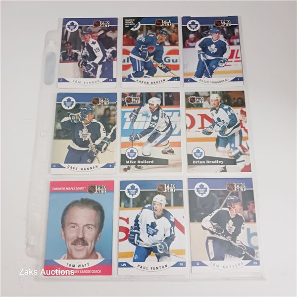 Sheet of NHL Toronto Maple Leafs Hockey Cards
