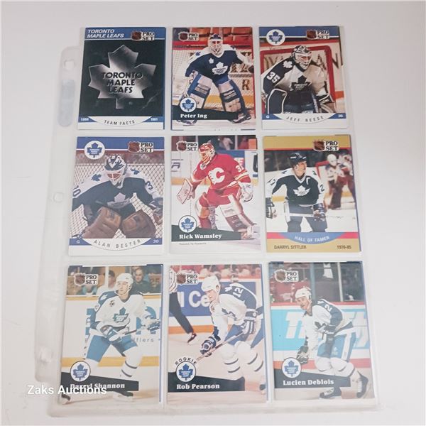 Sheet of NHL Toronto Maple Leafs Hockey Cards