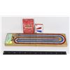 Image 1 : FOLDING PLASTIC CRIBBAGE BOARD, NEW CARDS