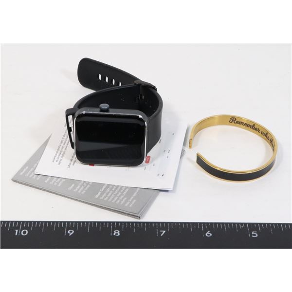 APEX FIT SMART WATCH WITH INSTRUCTIONS NO CHARGER