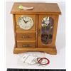 Image 1 : JEWELRY BOX WITH CLOCK AND MUSIC BOX WITH SMALL