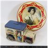 Image 1 : 1 "CHERRY HILL FARMS" 2 PIECE COIN BANK, ONE TAB