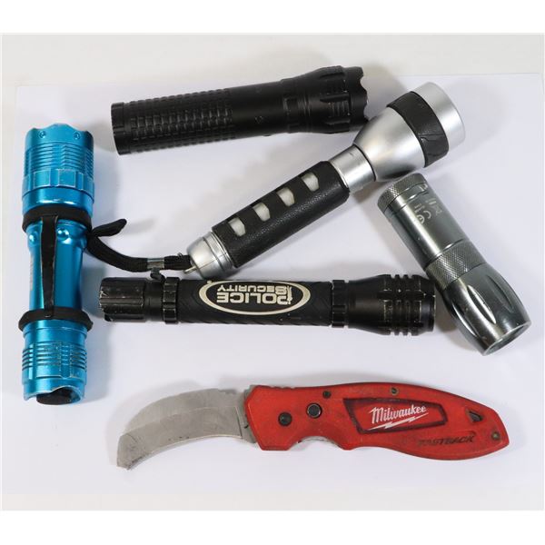 LOT OF FLASHLIGHTS