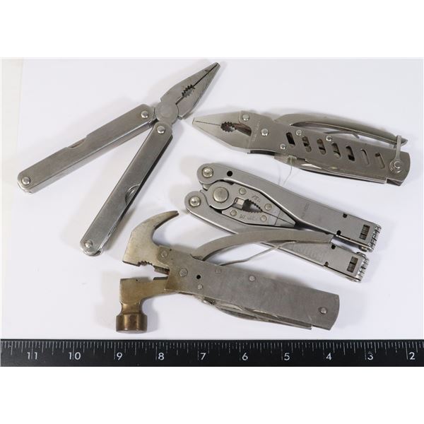 LOT OF 4 POCKET MULTI TOOLS