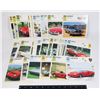 Image 1 : 1 PACKAGE OF 59 -  6 X 6" CAR COLLECTOR CARDS