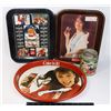 Image 1 : LOT OF 3 COLLECTABLE COCA-COLA TRAYS AND 1