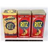 Image 1 : LOT OF 3 COLLECTABLE RITZ TINS