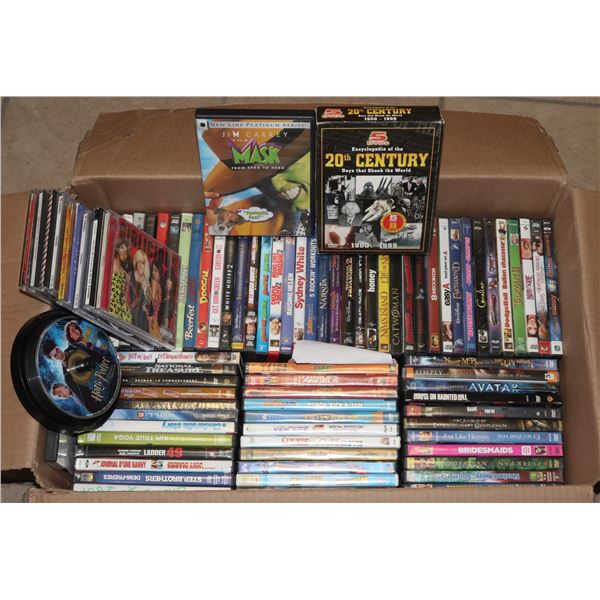 LARGE LOT OF DVDS AND SOME CDS