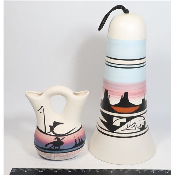 VINTAGE DAISY DINE NATIVE AMERICAN NAVAJO POTTERY