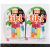 Image 1 : NEW 2PK OF 6 JOIE TIKI SILICONE WINE GLASS CHARMS