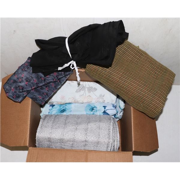 BOX OF FABRIC