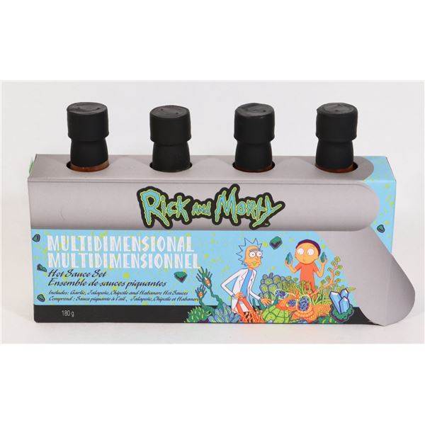 NEW RICK AND MORTY MULTIDIMENSIONAL HOT SAUCE SET