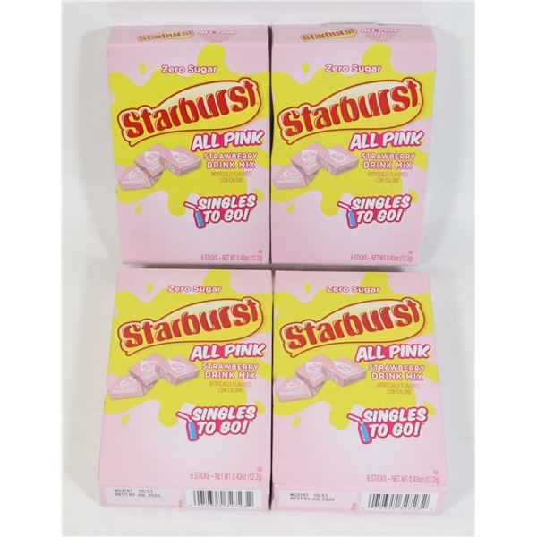 UNOPENED STARBURST ALL PINK STRAWBERRY DRINK MIX