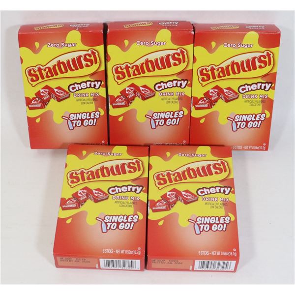 UNOPENED STARBURST CHERRY DRINK MIX ZERO SUGAR