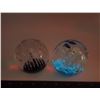 Image 2 : TWO DECORATIVE GLASS PAPERWEIGHTS, ONE GLOWS IN