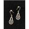 Image 1 : Pair Of Vintage Sterling Silver Dangle Earrings Marked 925