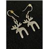 Image 2 : Pair Of Vintage Sterling Silver Moose Earrings Marked 925. 6.21 grams