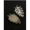 Image 2 : Pair Of Vintage Sterling Silver Leaf Earrings. Unmarked. Tested. 12-18 grams