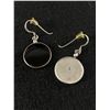 Image 2 : Nice Pair Of Vintage Round Dangle Earrings. Marked 925. 7.50 grams