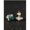 Image 2 : Nice Pair Of Sterling Silver & Stone Earrings. S.Marked 925. 2.58 grams