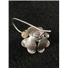 Image 3 : Very Nice Pair Of Vintage Sterling Silver "Rose" Dangle Earrings Marked 925