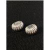 Image 1 : Nice Pair Of Vintage Sterling Silver Earrings Marked MC-25 925 Mex   8.12 grams