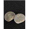 Image 2 : Nice Pair Of Vintage Sterling Silver Earrings Marked MC-25 925 Mex   8.12 grams