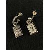 Image 2 : Interesting Vintage Sterling Silver Earrings Marked 925  9.12 grams