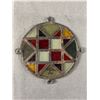 Image 1 : Interesting Vintage 1988 Signed Leaded Glass Hanger - 6.5"