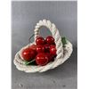 Image 2 : Vintage Lanzarin Italy Cherry Basket, Mixed Fruit Basket & Jam Pot