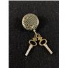 Image 1 : Rare Antique 1910 Ketcham and McDougall Retractable Chain Brooch w/Keys for Pocket Watch