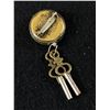 Image 2 : Rare Antique 1910 Ketcham and McDougall Retractable Chain Brooch w/Keys for Pocket Watch