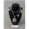 Image 1 : Large Chunky Necklace w/ Shells & Puffy Heart