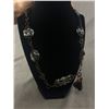 Image 2 : Interesting Black Glass Beads & Black Metal Long Necklace