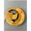Image 2 : Nice First Nations Wood Carving Signed A.W.C Approx. 7.25" Diam
