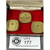 Image 2 : 3 Vintage Canadian Olympic Association 1" Metal Tokens - Basketball, Rowing & Pentathlon