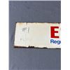 Image 2 : Vintage ESSO Regular Tin Pump Sign w/ Paper Label. Approx. 25" x 6"