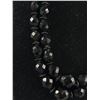 Image 2 : Classy Vintage Double Strand Faceted Black Beads w/ Spacers 14"-15" Necklace