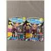 Image 1 : 2- 1993 Playmates "Star Trek The Next Generation" Action Figures w/ Skybox Card & Accessories - Comm