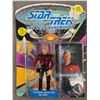Image 2 : 2- 1993 Playmates "Star Trek The Next Generation" Action Figures w/ Skybox Card & Accessories - Comm
