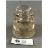 Image 2 : 2 Vintage Dominion Glass Insulators, 1 w/ Wood Pole