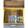 Image 2 : 13" x 9" x 4.5"  Cedar Wood Cigar Humidor w/ Cigars