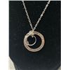 Image 2 : Sterling Silver Love To The Moon And Back Pendant & Chain Necklace