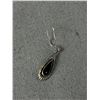 Image 2 : Vintage Sterling Silver w/ Black Onyx Stone Earrings Possible Native American Indian